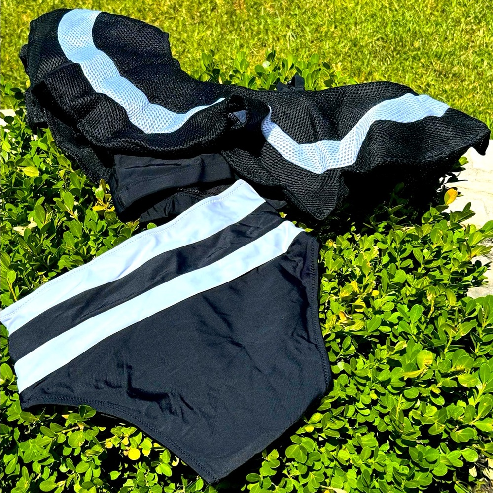 NEW WOMENS BEACH VACATION ONE SHOULDER HIGH WAIST 2PIECE SWIMSUIT